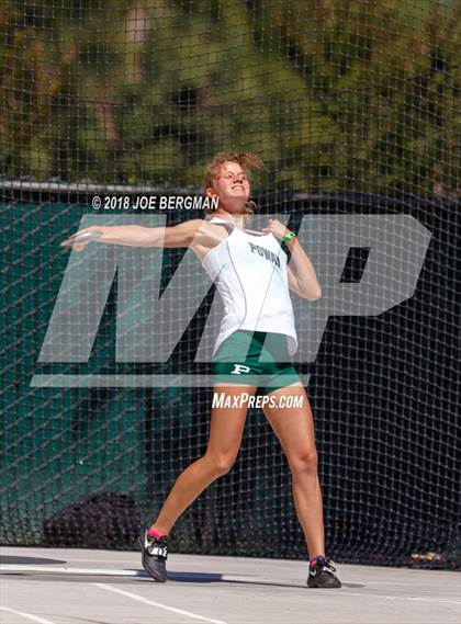 Thumbnail 2 in CIF State Track and Field Championships (Girls Discus Prelim) photogallery.