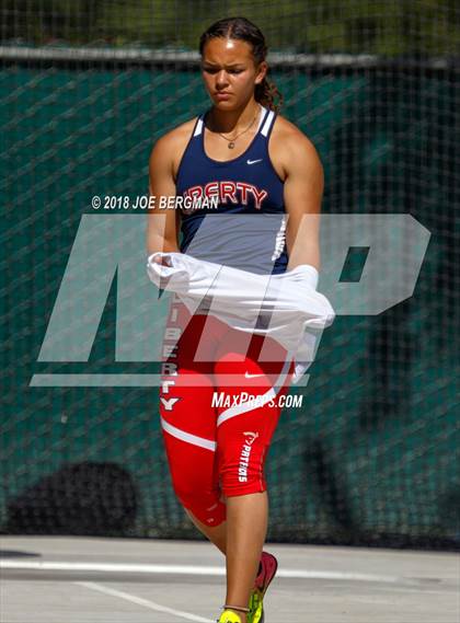 Thumbnail 1 in CIF State Track and Field Championships (Girls Discus Prelim) photogallery.