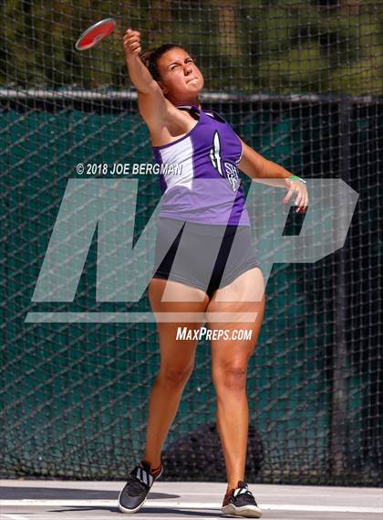 Thumbnail 2 in CIF State Track and Field Championships (Girls Discus Prelim) photogallery.