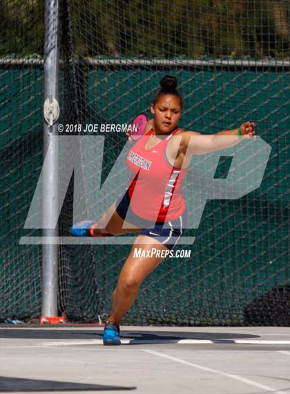 Thumbnail 1 in CIF State Track and Field Championships (Girls Discus Prelim) photogallery.