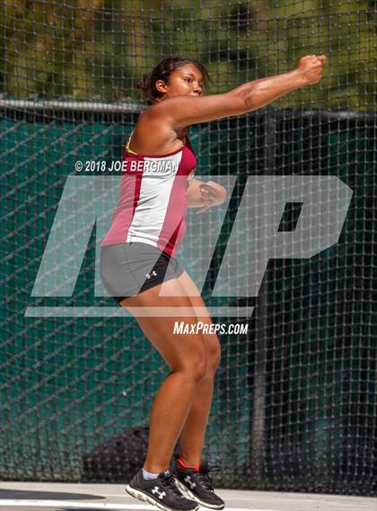 Thumbnail 3 in CIF State Track and Field Championships (Girls Discus Prelim) photogallery.