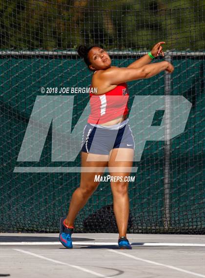 Thumbnail 1 in CIF State Track and Field Championships (Girls Discus Prelim) photogallery.