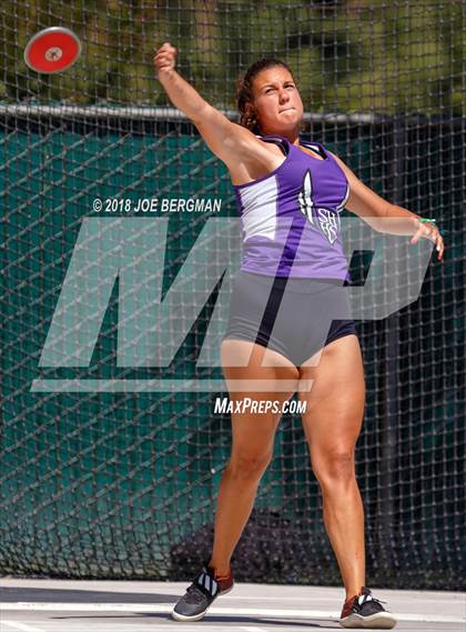 Thumbnail 3 in CIF State Track and Field Championships (Girls Discus Prelim) photogallery.