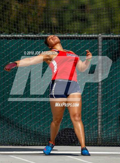Thumbnail 1 in CIF State Track and Field Championships (Girls Discus Prelim) photogallery.