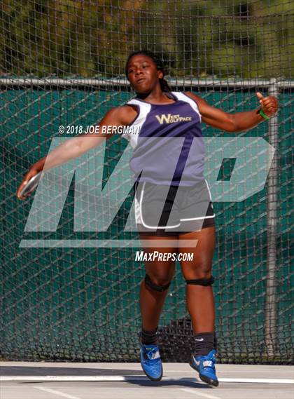 Thumbnail 1 in CIF State Track and Field Championships (Girls Discus Prelim) photogallery.