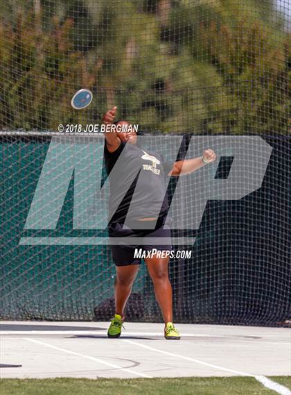 Thumbnail 1 in CIF State Track and Field Championships (Girls Discus Prelim) photogallery.