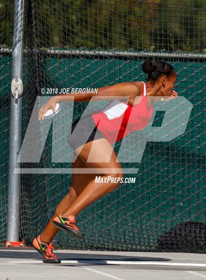 Thumbnail 1 in CIF State Track and Field Championships (Girls Discus Prelim) photogallery.