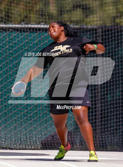 Thumbnail 3 in CIF State Track and Field Championships (Girls Discus Prelim) photogallery.