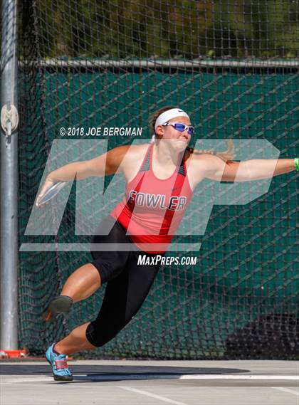 Thumbnail 3 in CIF State Track and Field Championships (Girls Discus Prelim) photogallery.