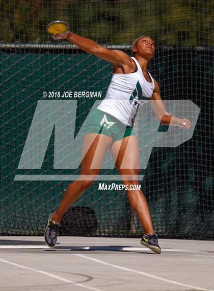 Thumbnail 3 in CIF State Track and Field Championships (Girls Discus Prelim) photogallery.