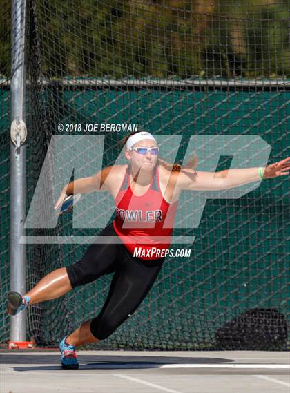 Thumbnail 2 in CIF State Track and Field Championships (Girls Discus Prelim) photogallery.