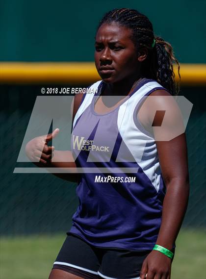 Thumbnail 3 in CIF State Track and Field Championships (Girls Discus Prelim) photogallery.