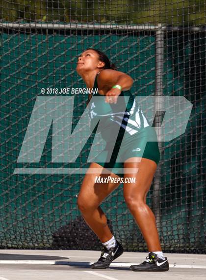 Thumbnail 3 in CIF State Track and Field Championships (Girls Discus Prelim) photogallery.