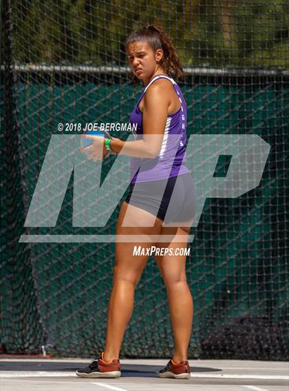 Thumbnail 2 in CIF State Track and Field Championships (Girls Discus Prelim) photogallery.