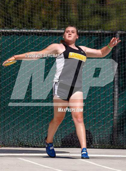Thumbnail 2 in CIF State Track and Field Championships (Girls Discus Prelim) photogallery.