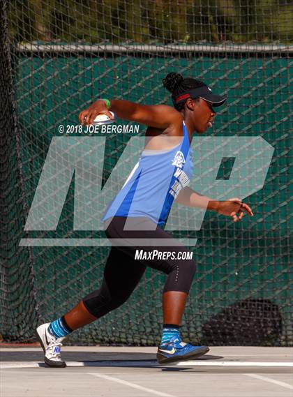 Thumbnail 2 in CIF State Track and Field Championships (Girls Discus Prelim) photogallery.