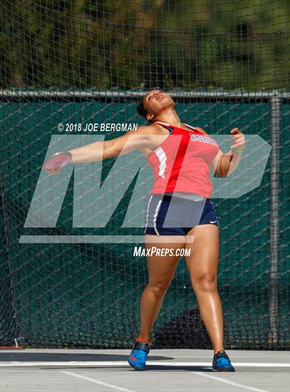 Thumbnail 1 in CIF State Track and Field Championships (Girls Discus Prelim) photogallery.