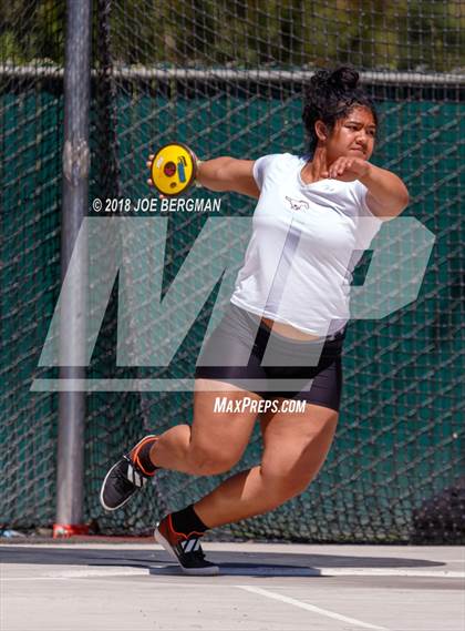 Thumbnail 1 in CIF State Track and Field Championships (Girls Discus Prelim) photogallery.