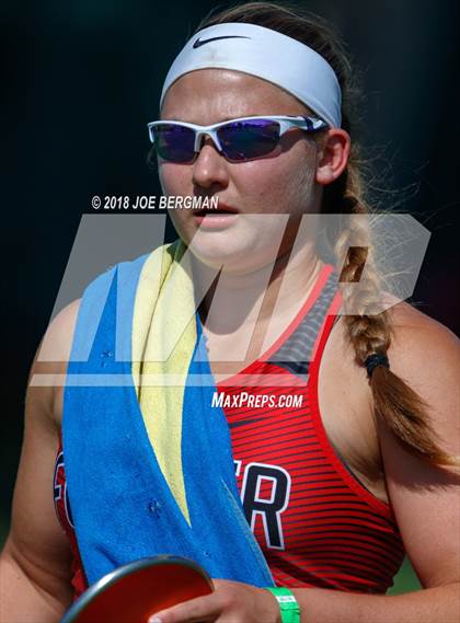 Thumbnail 1 in CIF State Track and Field Championships (Girls Discus Prelim) photogallery.