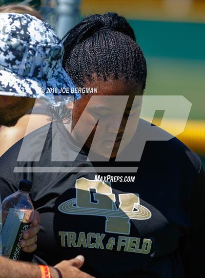 Thumbnail 2 in CIF State Track and Field Championships (Girls Discus Prelim) photogallery.