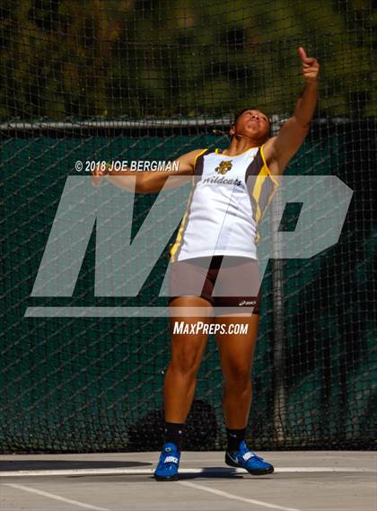 Thumbnail 2 in CIF State Track and Field Championships (Girls Discus Prelim) photogallery.