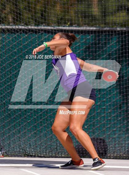 Thumbnail 3 in CIF State Track and Field Championships (Girls Discus Prelim) photogallery.