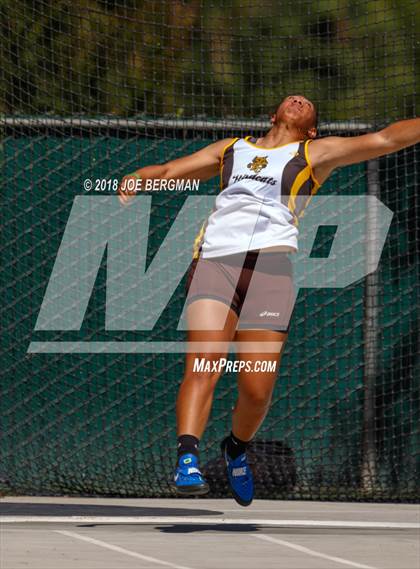 Thumbnail 3 in CIF State Track and Field Championships (Girls Discus Prelim) photogallery.