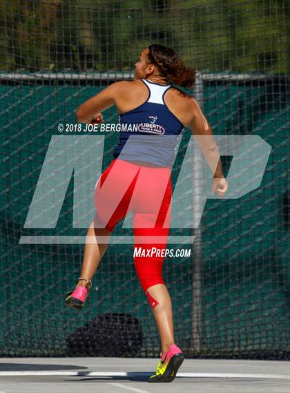 Thumbnail 3 in CIF State Track and Field Championships (Girls Discus Prelim) photogallery.