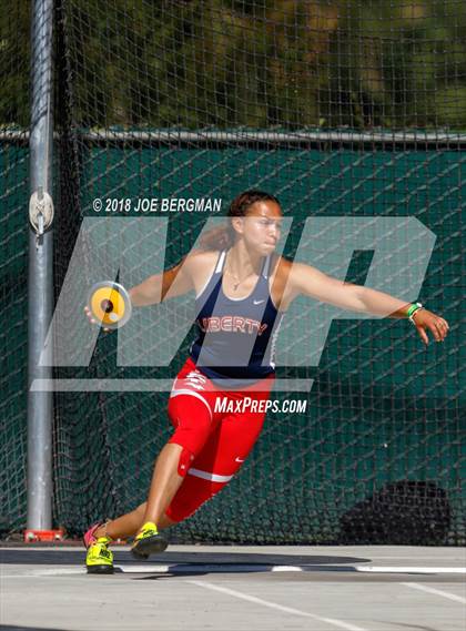 Thumbnail 2 in CIF State Track and Field Championships (Girls Discus Prelim) photogallery.