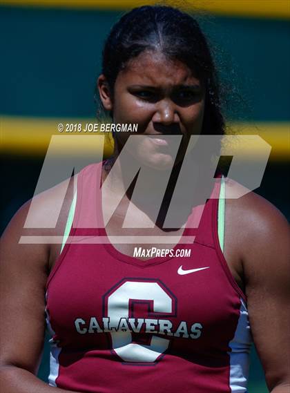 Thumbnail 3 in CIF State Track and Field Championships (Girls Discus Prelim) photogallery.