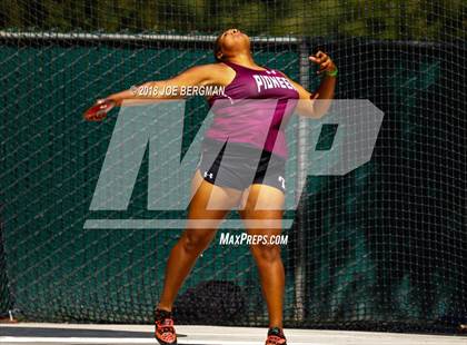 Thumbnail 2 in CIF State Track and Field Championships (Girls Discus Prelim) photogallery.
