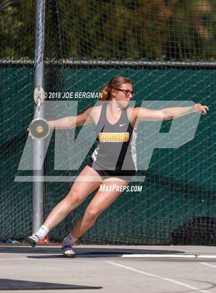 Thumbnail 2 in CIF State Track and Field Championships (Girls Discus Prelim) photogallery.