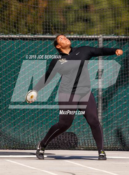 Thumbnail 2 in CIF State Track and Field Championships (Girls Discus Prelim) photogallery.