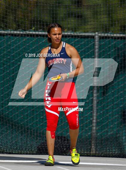 Thumbnail 1 in CIF State Track and Field Championships (Girls Discus Prelim) photogallery.