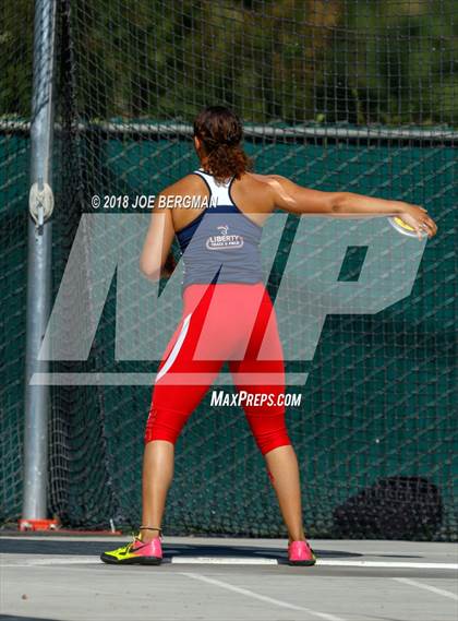 Thumbnail 3 in CIF State Track and Field Championships (Girls Discus Prelim) photogallery.