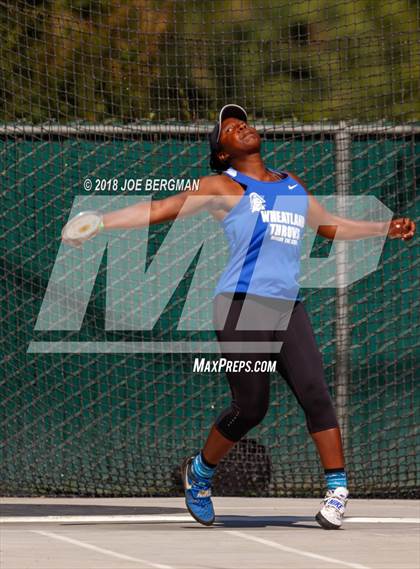 Thumbnail 3 in CIF State Track and Field Championships (Girls Discus Prelim) photogallery.