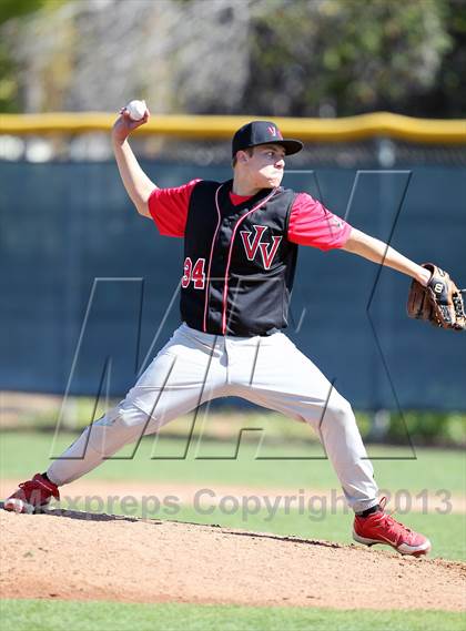 Thumbnail 2 in Redlands vs. Valley View (Redlands Baseball Invitational) photogallery.