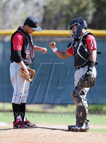 Thumbnail 3 in Redlands vs. Valley View (Redlands Baseball Invitational) photogallery.