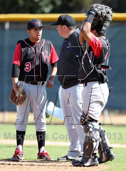 Thumbnail 2 in Redlands vs. Valley View (Redlands Baseball Invitational) photogallery.