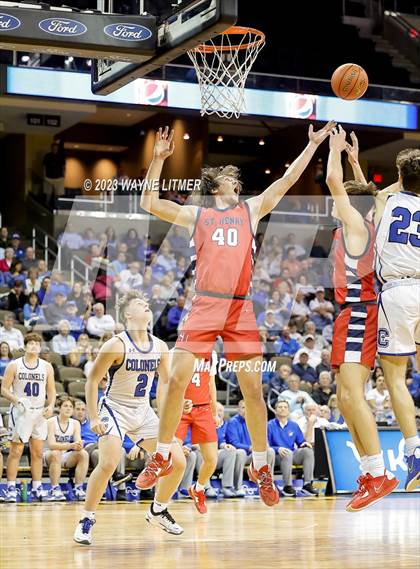 Thumbnail 3 in St. Henry vs Covington Catholic (2023 9th Region Boys Basketball Tournament) photogallery.