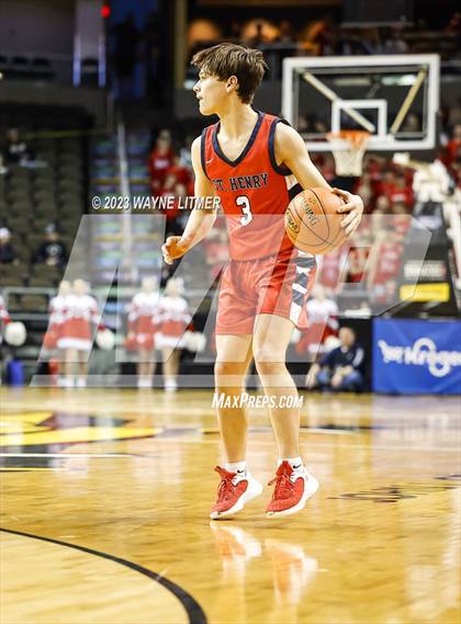 Thumbnail 3 in St. Henry vs Covington Catholic (2023 9th Region Boys Basketball Tournament) photogallery.