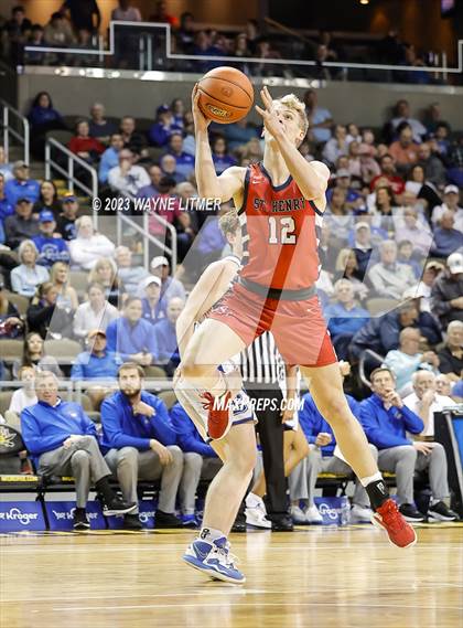 Thumbnail 2 in St. Henry vs Covington Catholic (2023 9th Region Boys Basketball Tournament) photogallery.