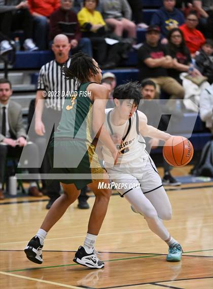 Thumbnail 3 in Borah vs Meridian (IHSAA 5A District III Quarterfinals) photogallery.