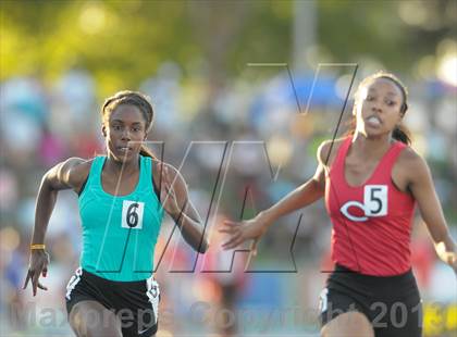 Thumbnail 2 in CIF State Track and Field Championships (Day 1 - Girls 100m) photogallery.