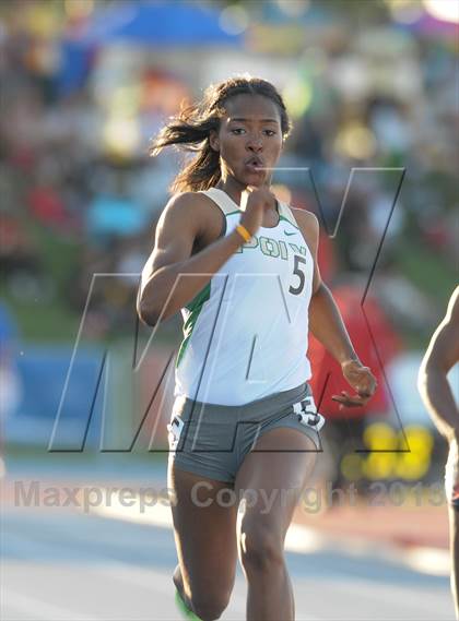 Thumbnail 3 in CIF State Track and Field Championships (Day 1 - Girls 100m) photogallery.