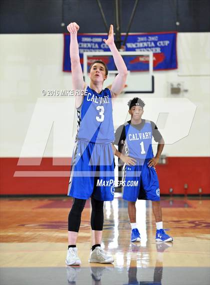 Thumbnail 3 in Calvary Day School vs. Victory Christian Center (WNC Holiday Classic) photogallery.