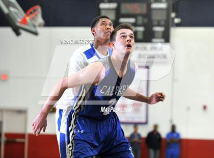 Thumbnail 2 in Calvary Day School vs. Victory Christian Center (WNC Holiday Classic) photogallery.