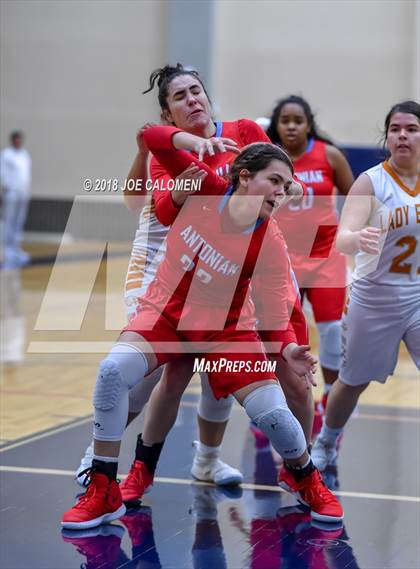 Thumbnail 1 in Eagle Pass vs Antonian Prep (SAISD Basketball Tournament) photogallery.