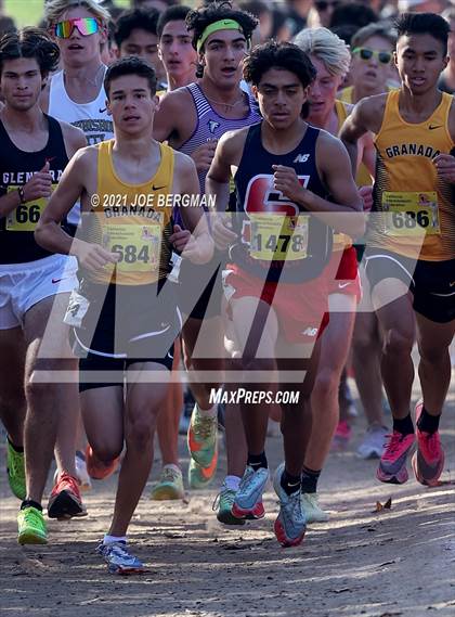 Thumbnail 1 in CIF State Cross Country Championships (Boys D2 Race) photogallery.