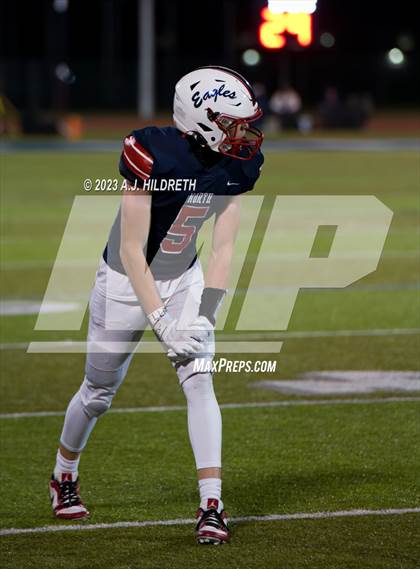 Thumbnail 2 in Olathe North vs. Blue Valley West (KSHSAA 6A Regional) photogallery.